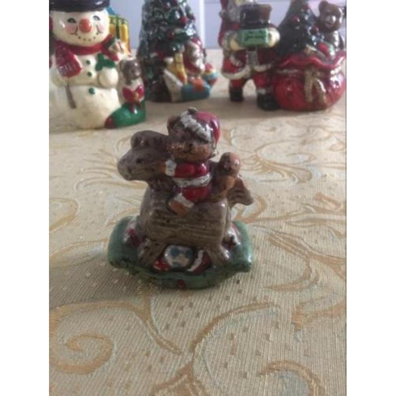 4 Vintage kerst kaarsen