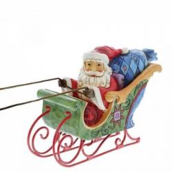 Jim Shore Mini Santa With Reindeers set (Kerstmannen, Kerst)