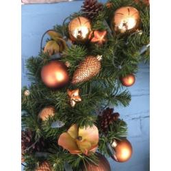 Kerstkrans met verlichting