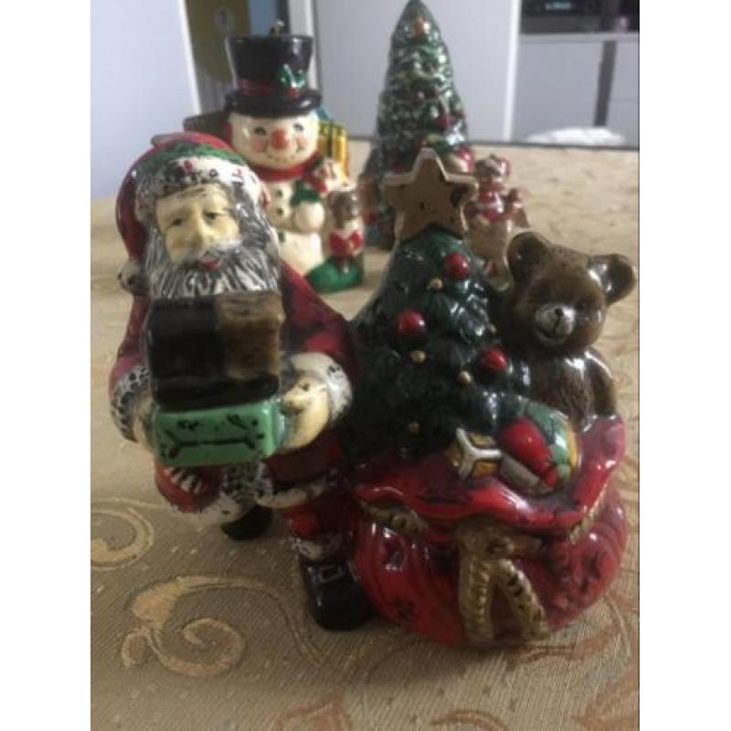 4 Vintage kerst kaarsen
