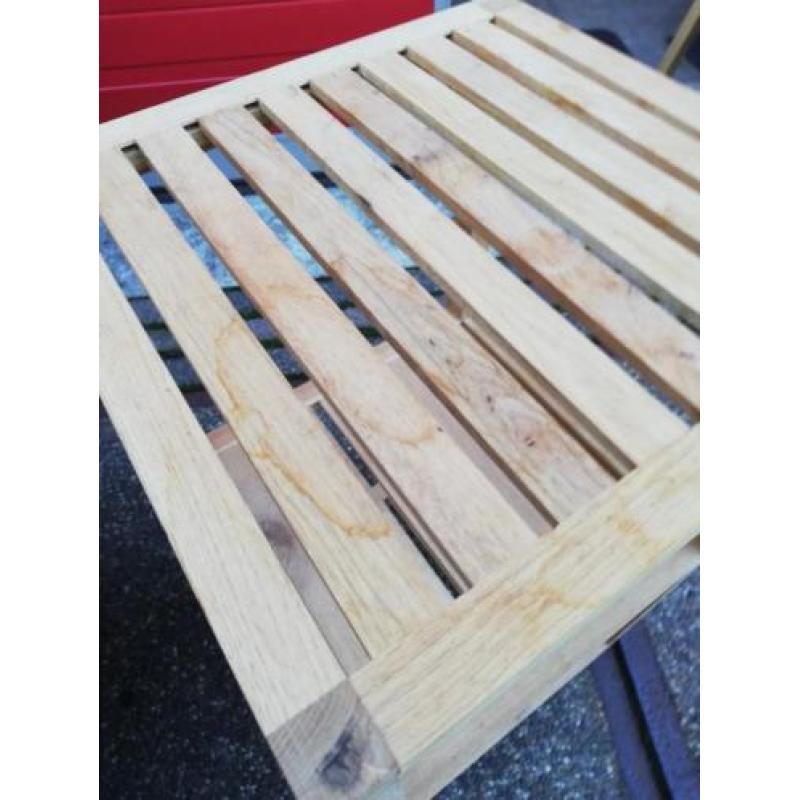 bamboe hout 3 planken - Open kastje bruin - Badkamerkast