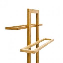Handdoekrek bamboe - 37x25x85 - hout - 2 handdoekrekken