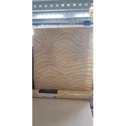 Behang zebra motief bruin en goud nieuw