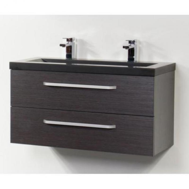 Saniclass Corestone 13 badmeubelset 100cm Wit 2 kraangaten
