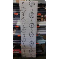 Beige bruin bloem vliesbehang €5,50 op=op