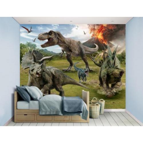 Dinosaurus behang fotobehang met GRATIS LIJM *Muurdeco4kids