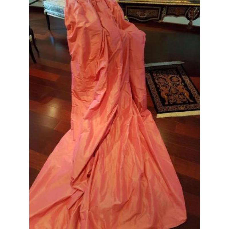 Luxe Taft Overgordijnen - Kleur Fuchsia