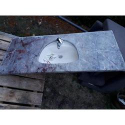 wastafel marmer