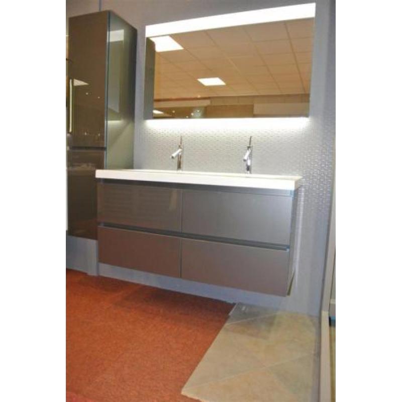 Badmeubel primabad exclusive met 4 lades + spiegel 120 cm -