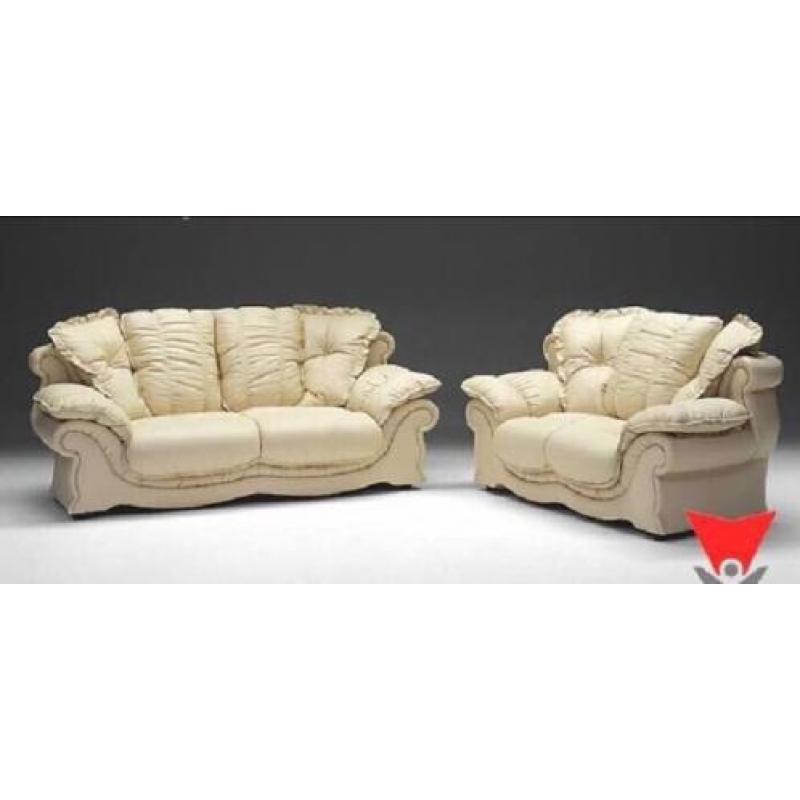 1150,- EXCLUSIEVE BANKSTELLEN met roesjes VERSACE BANK 3+2