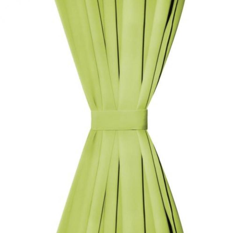 vidaXL Micro-satijnen gordijnen met lussen 140x225 cm groen