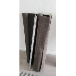 Panelgordijn 4 stuks donker bruin 60x183 compleet