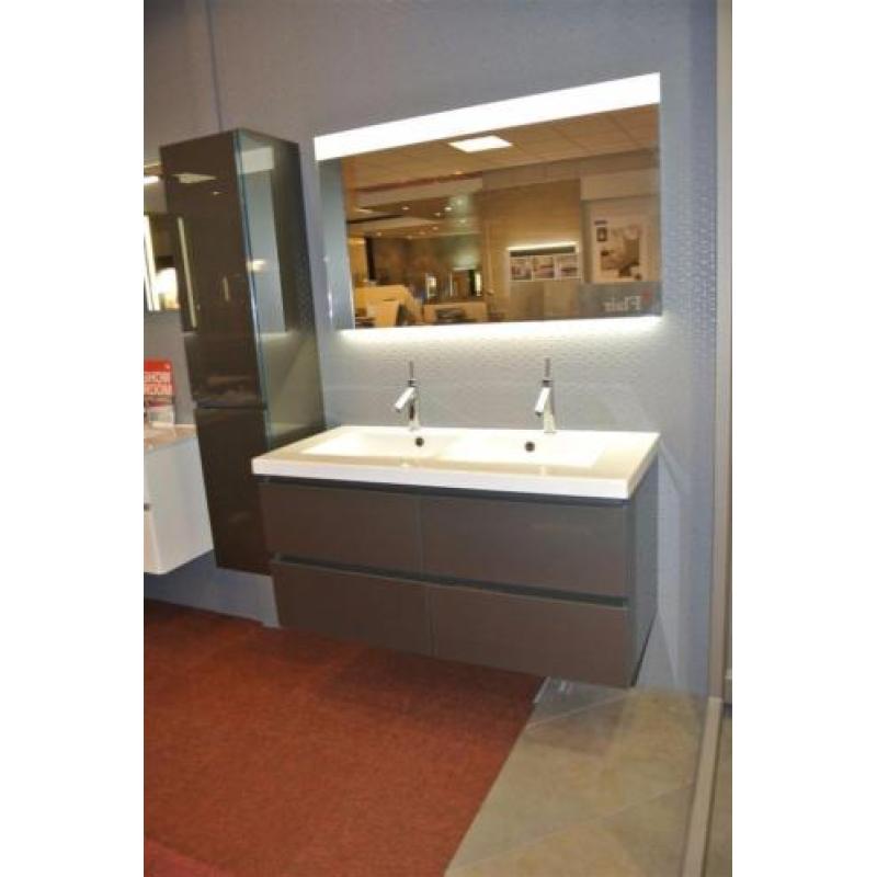 Badmeubel primabad exclusive met 4 lades + spiegel 120 cm -