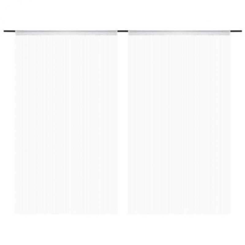 vidaXL Draadgordijn 140x250 cm wit 2 st