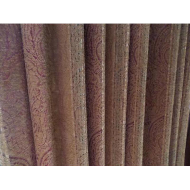 Klassieke chenille overgordijnen met velours gevoerd