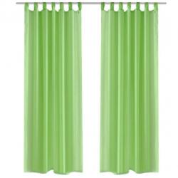 vidaXL Gordijn Appelgroen 140x225 cm (2 stuks)
