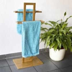 Handdoekrek bamboe - 37x25x85 - hout - 2 handdoekrekken