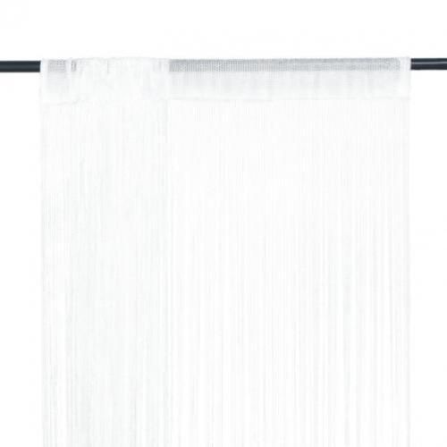 vidaXL Draadgordijn 140x250 cm wit 2 st