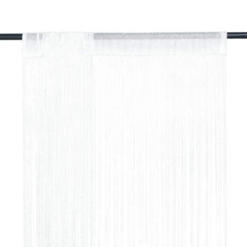 vidaXL Draadgordijn 140x250 cm wit 2 st