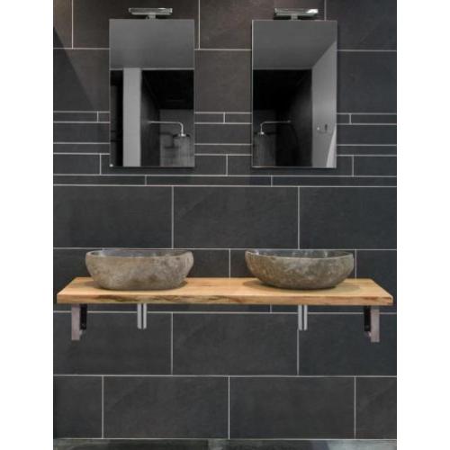 Moetz badkamermeubel houten wastafel + waskomen
