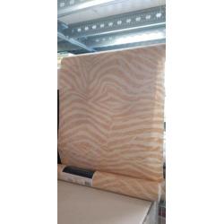 Behang zebra motief bruin en goud nieuw