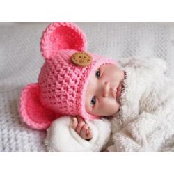 Gehaakte baby beanie klotjes van Moossie kinderkleding