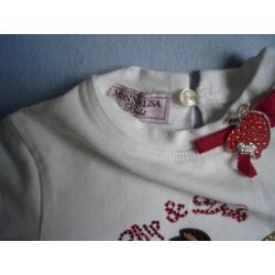 Longsleeve Monnalisa Knabbel en Babbel maat 50/56 - 0M