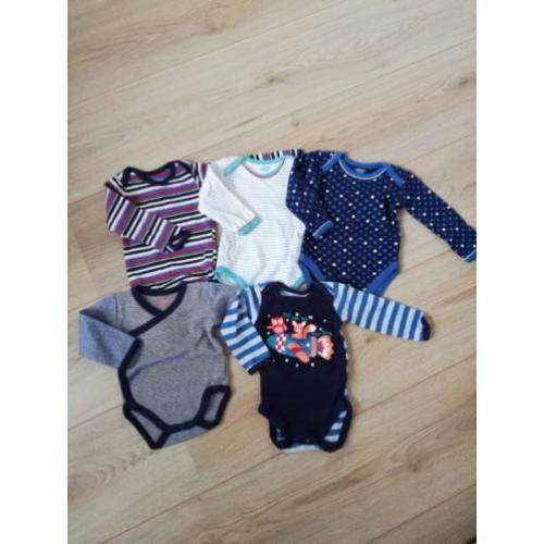Pakket HEMA stretch rompers lange mouw 50/56