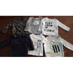 Longsleeve's / shirts lange mouwen mt 50/56 noppies, z8,hema