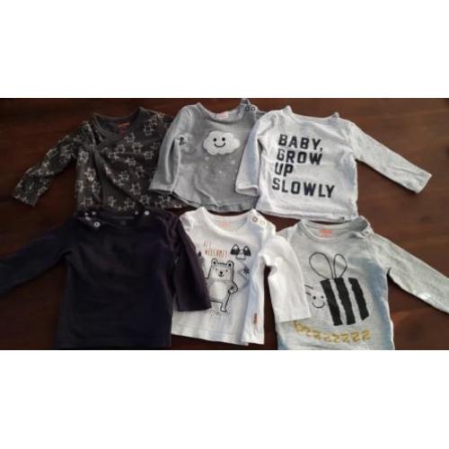 Longsleeve's / shirts lange mouwen mt 50/56 noppies, z8,hema