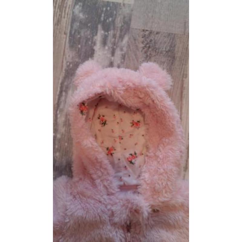 Heerlijk warm roze berenpakje van Carters ZGAN maat 50-56