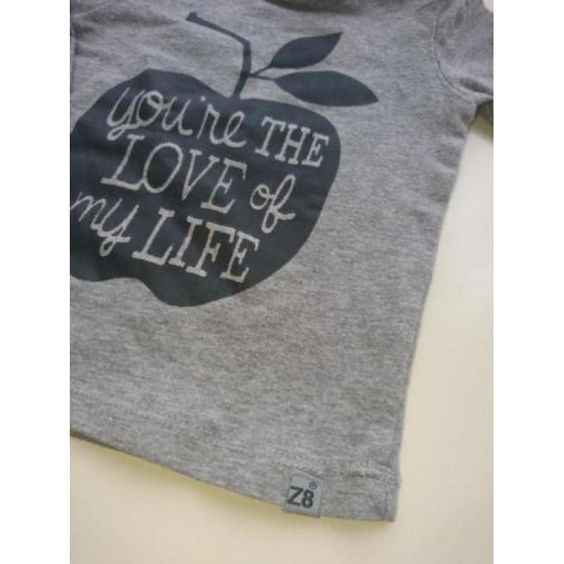 Grappig, grijs shirtje van Z8, maat 50