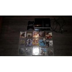 Playstation3 met 2 controllers en 15 games