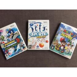 Wii sports, Sonic en Super Mario tennis