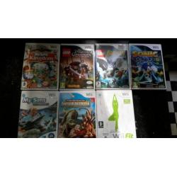 7 Wii spellen, bied per stuk/alles inéén