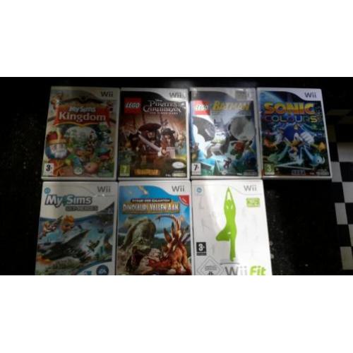 7 Wii spellen, bied per stuk/alles inéén