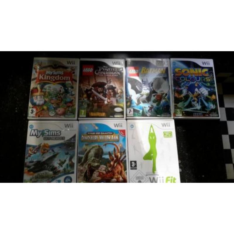 7 Wii spellen, bied per stuk/alles inéén