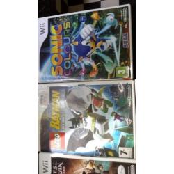 7 Wii spellen, bied per stuk/alles inéén