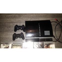 Playstation3 met 2 controllers en 15 games
