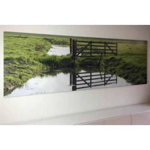 Foto verlijmd achter acrylaat 50x100 cm