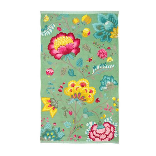 Badhanddoek Floral Fantasy fair green