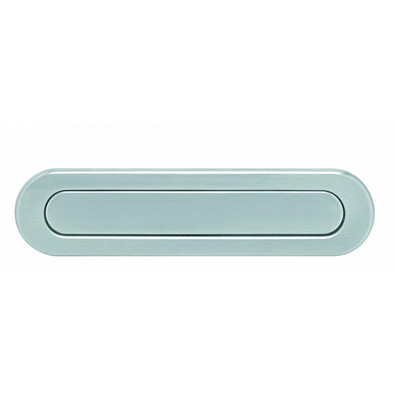 Intersteel Briefplaat ovaal met veer RVS