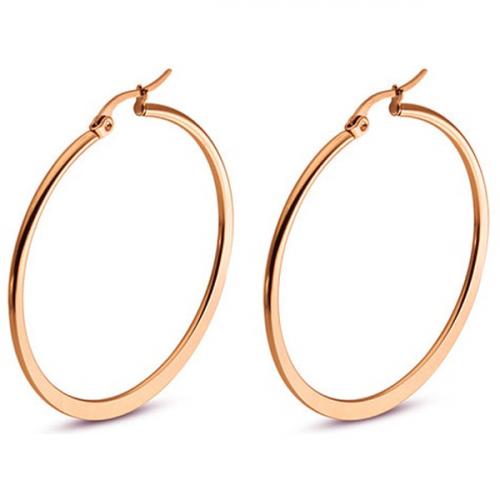 Hoop Oorringen Cilla Jewels Edelstaal Rose-50mm