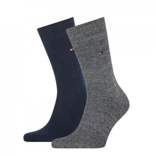 Tommy Hilfiger Men Sokken Classic Navy/Off White 2-Pack-43/46