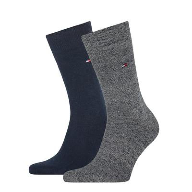 Tommy Hilfiger Men Sokken Classic Navy/Off White 2-Pack-43/46