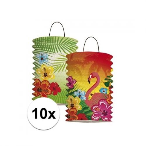 10x Hawaii versiering lampionnen