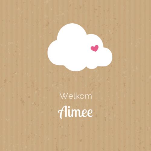 Lief wolkje met roze hartje