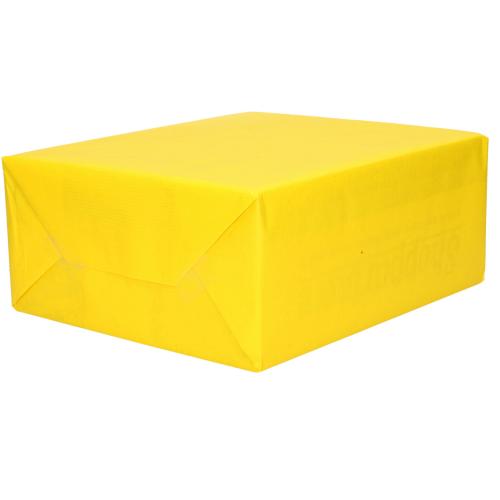 1x Rol kraft inpakpapier geel 200 x 70 cm